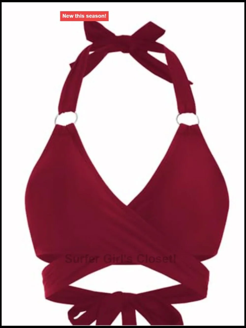 High Waisted Wrap Bikini Set - Halter Tie Tummy Control Swimwear